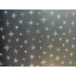 Hallmark Wrapping Paper Christmas Silver Snowflakes on Black 45 sq ft Roll